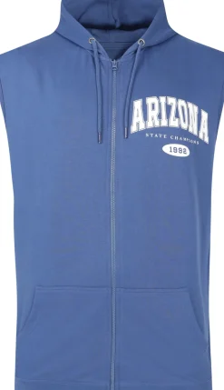 Bigdude Arizona Sleeveless Loopback Hoody Deep Blue