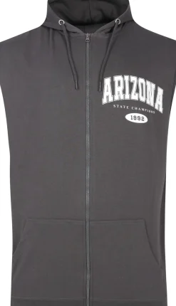 Bigdude Arizona Sleeveless Loopback Hoody Charcoal