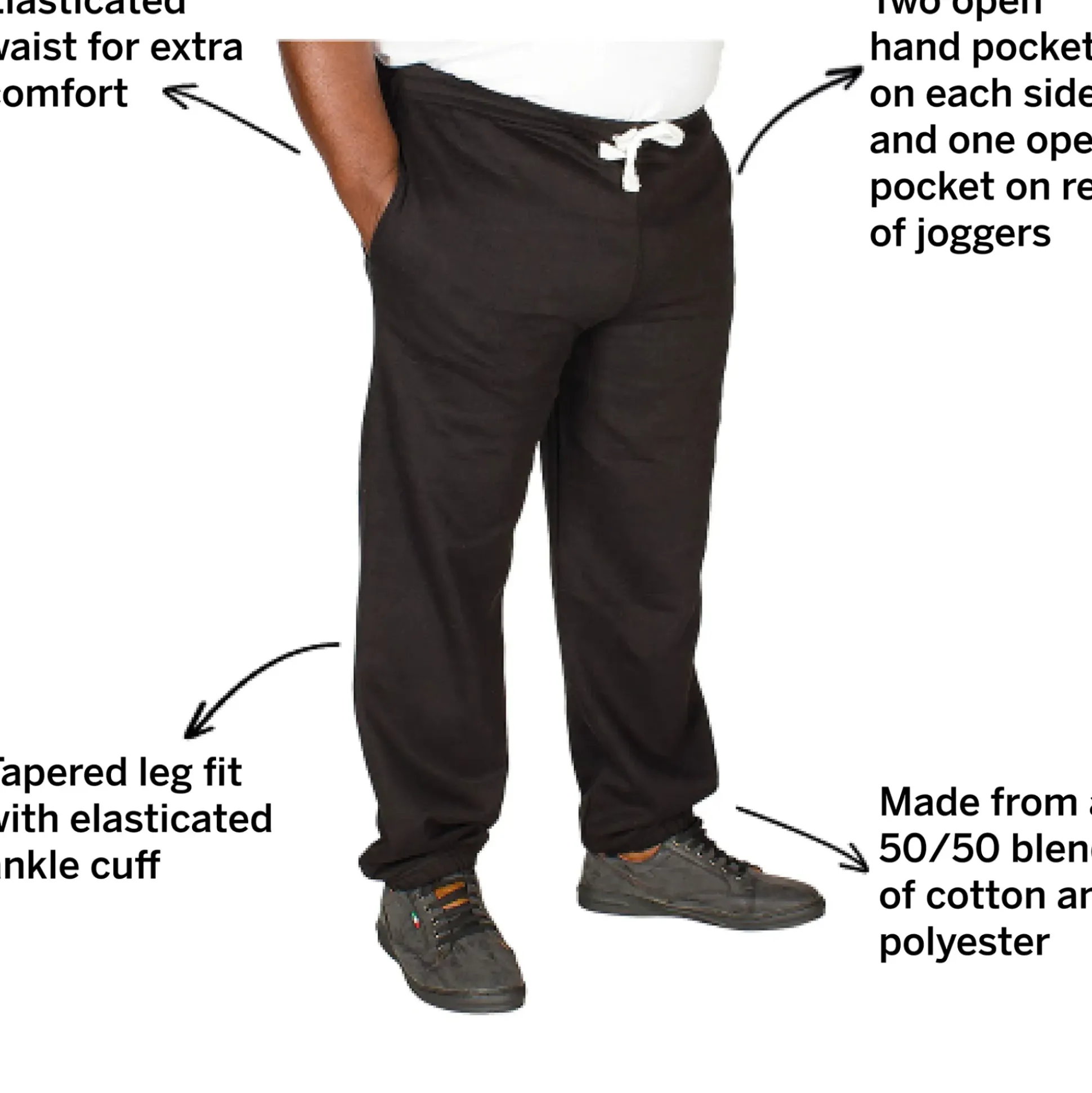 Bigdude Basic Joggers Black