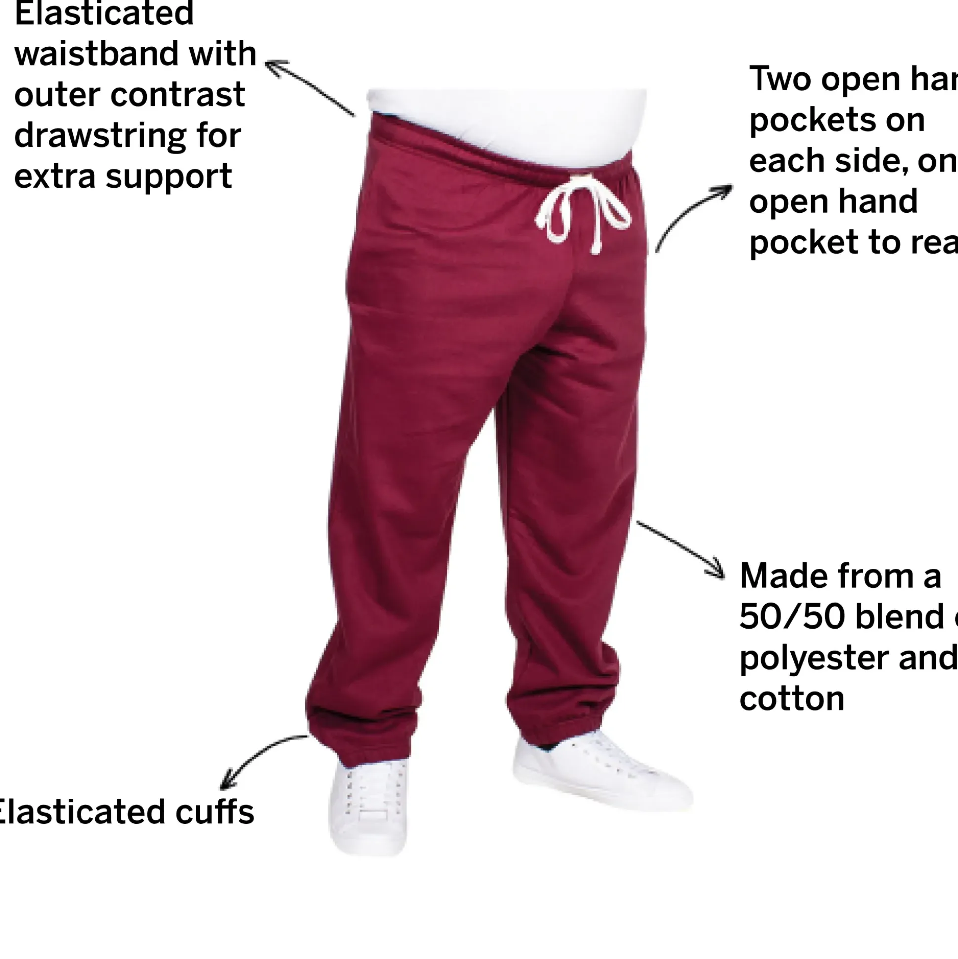 Bigdude Basic Joggers Burgundy