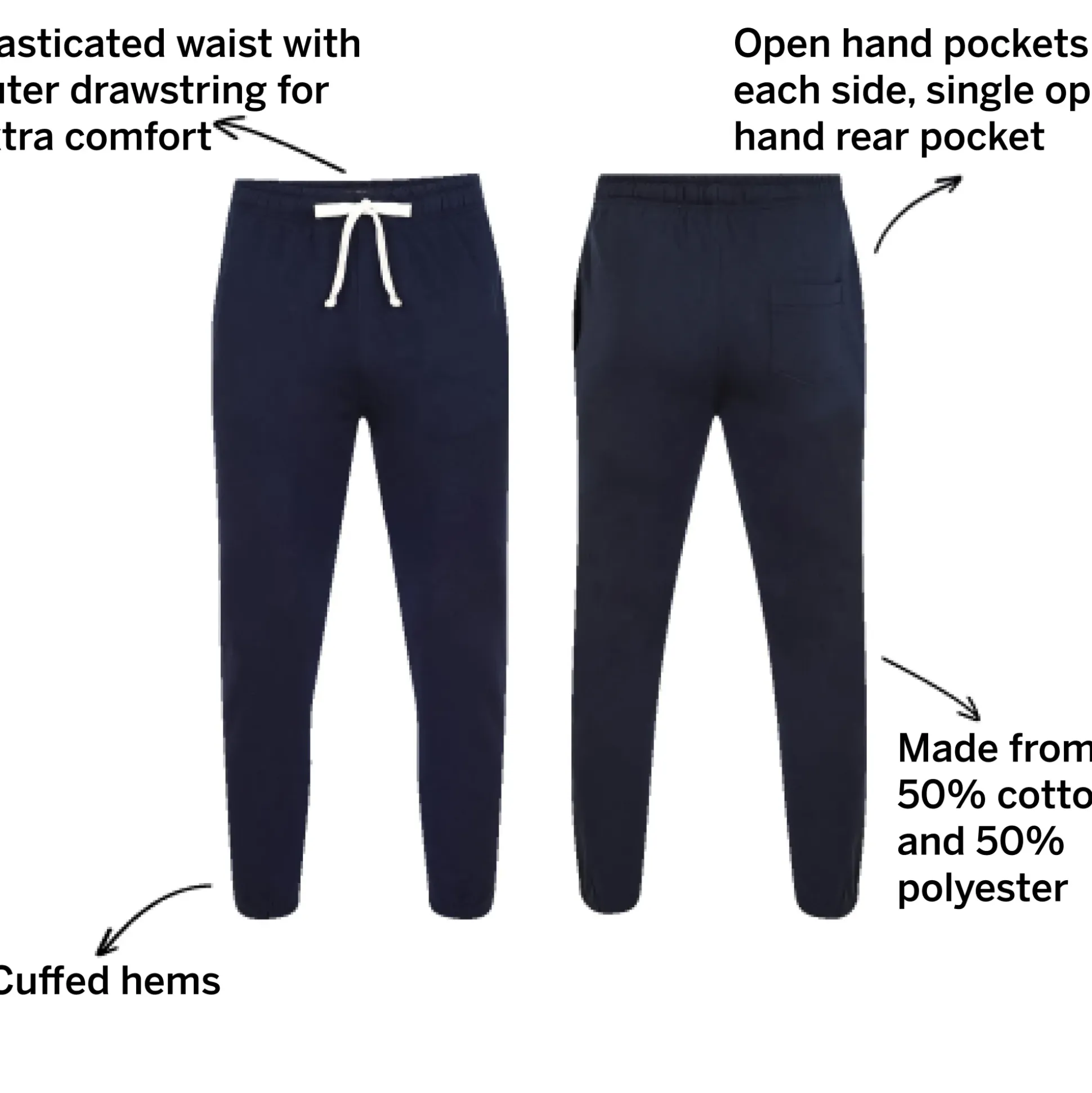 Bigdude Basic Joggers Navy
