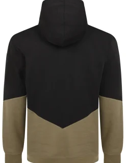 Bigdude Block Panel Hoody Black/Khaki