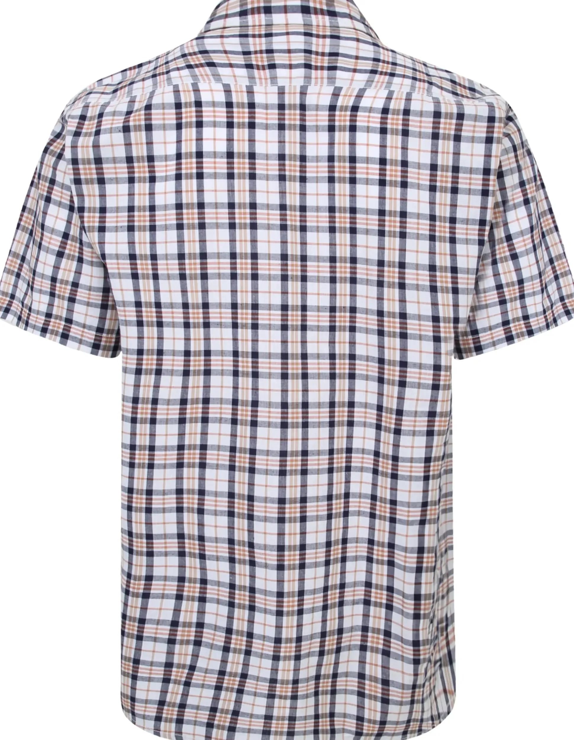 Bigdude Button Down Collar Checked Shirt Yellow/Navy