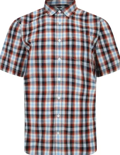 Bigdude Button Down Collar Checked Shirt Red/Navy