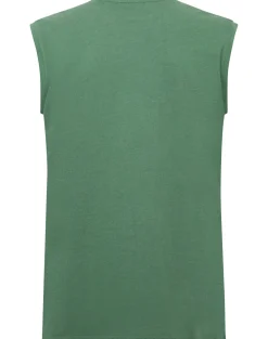 Bigdude California Print Sleeveless T-Shirt Deep Green Tall