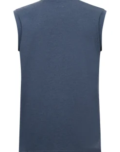 Bigdude California Print Sleeveless T-Shirt Dark Denim Tall