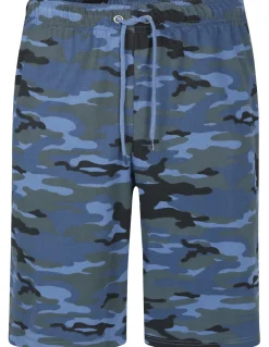 Bigdude Camo Loop Back Shorts Navy