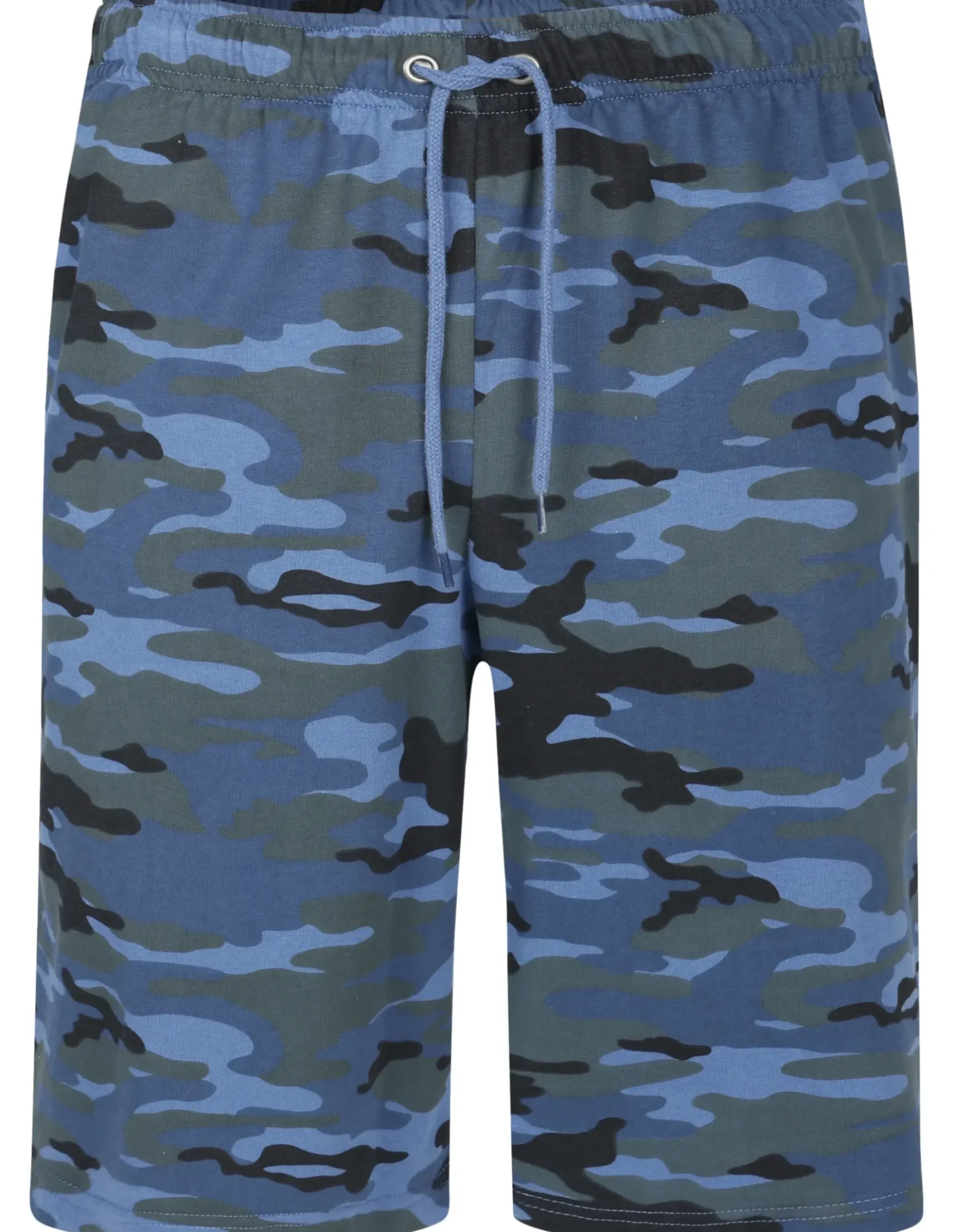 Bigdude Camo Loop Back Shorts Navy