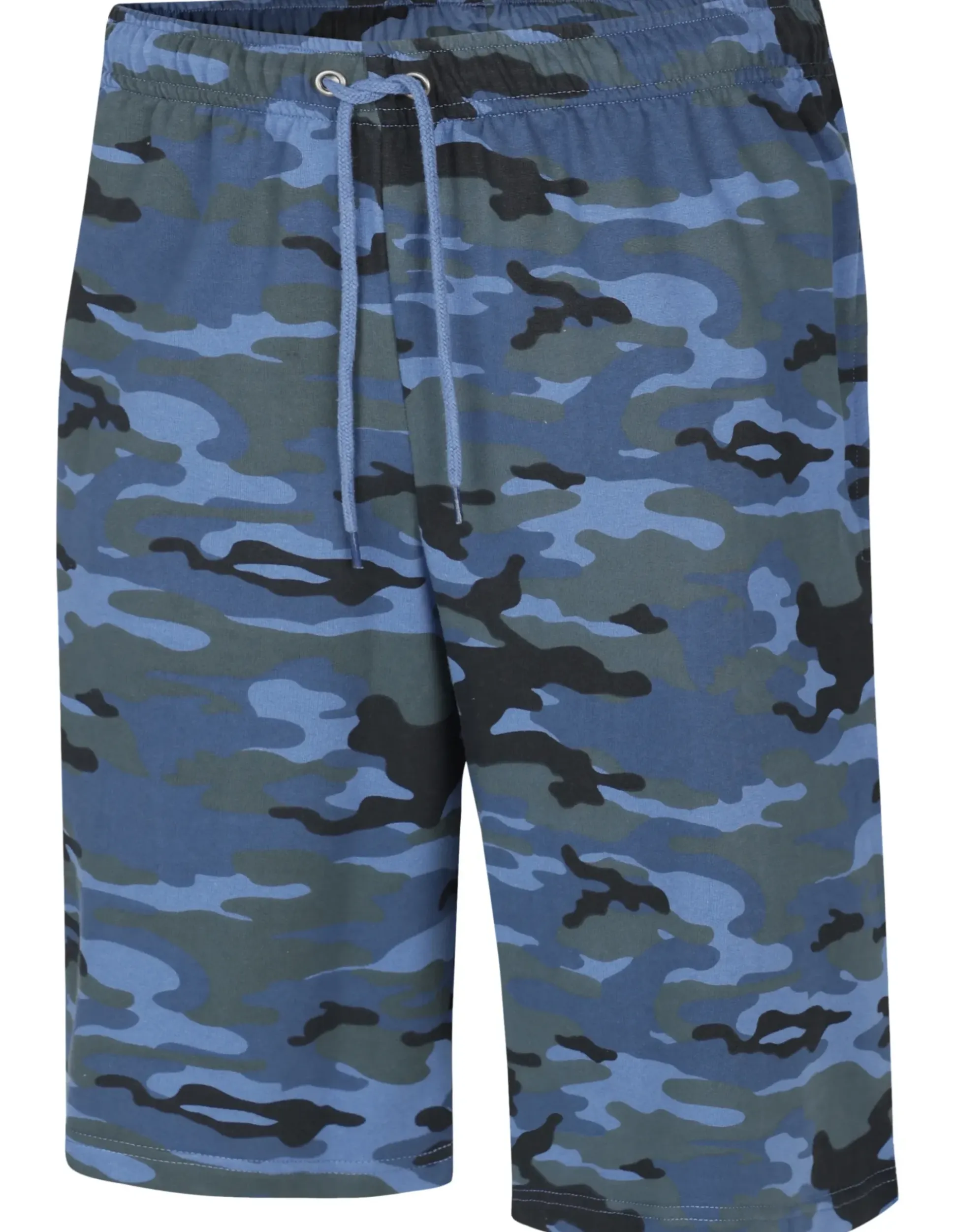 Bigdude Camo Loop Back Shorts Navy