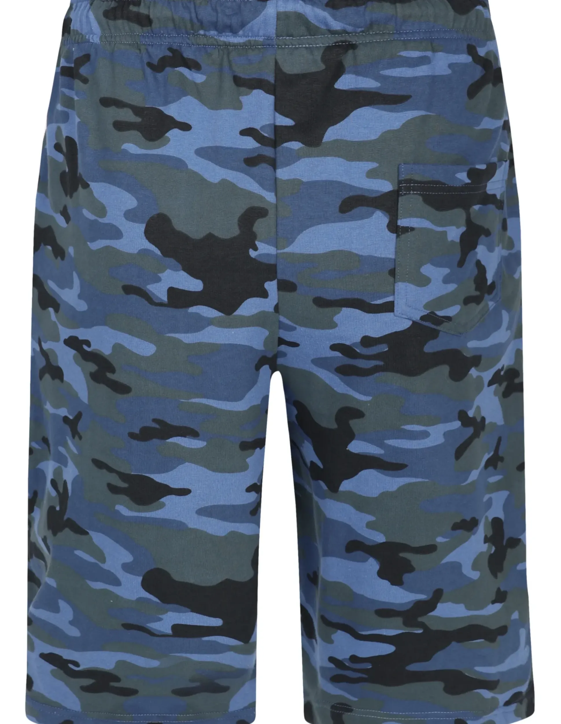 Bigdude Camo Loop Back Shorts Navy