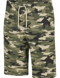 Bigdude Camo Loop Back Shorts Khaki