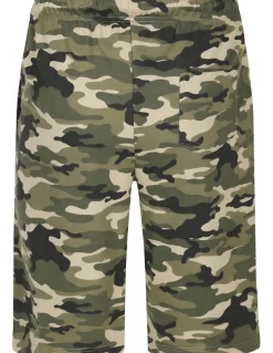 Bigdude Camo Loop Back Shorts Khaki