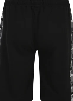 Bigdude Camo Side Panel Loopback Jogger Shorts Black