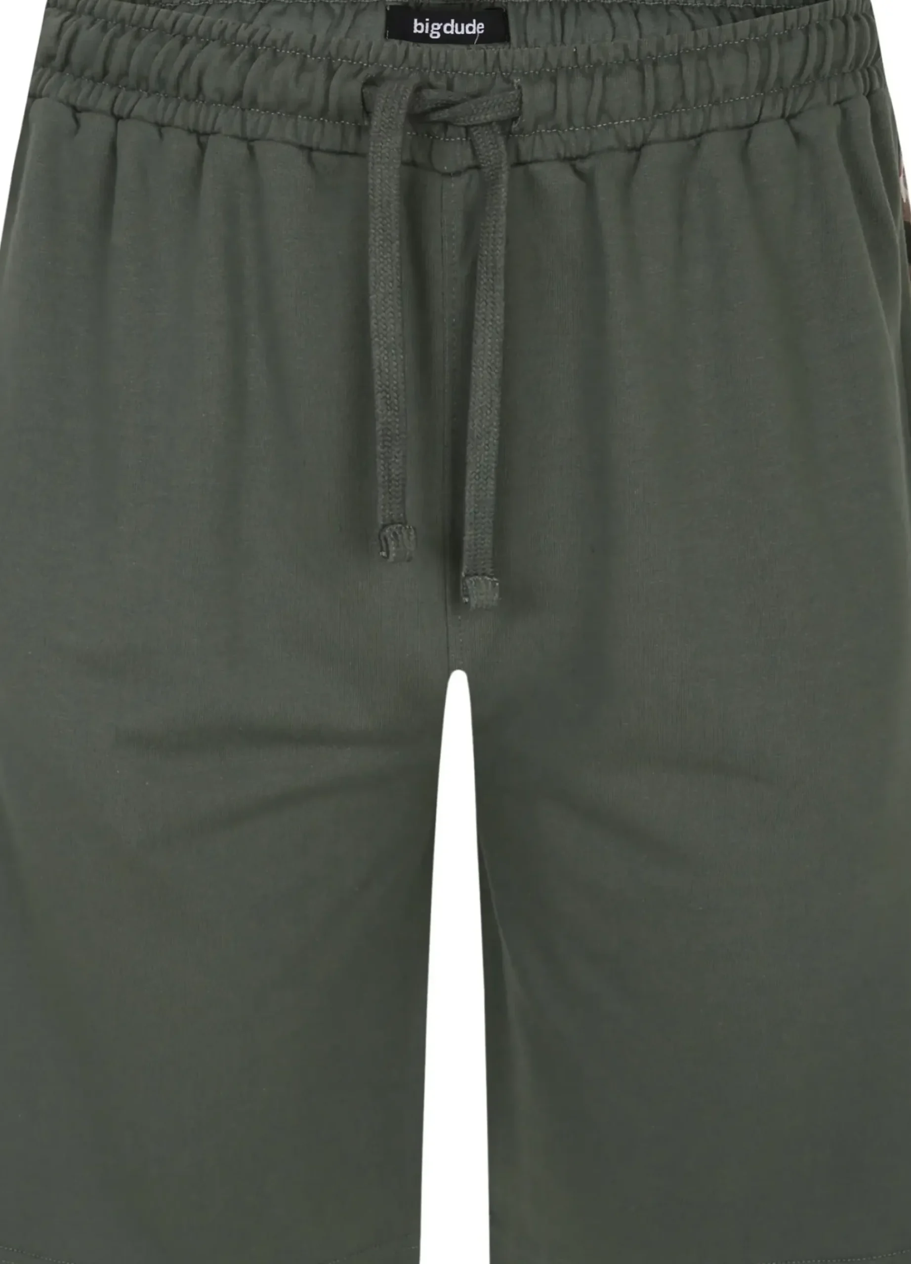 Bigdude Camo Side Panel Loopback Jogger Shorts Green