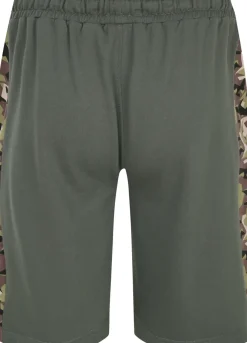 Bigdude Camo Side Panel Loopback Jogger Shorts Green