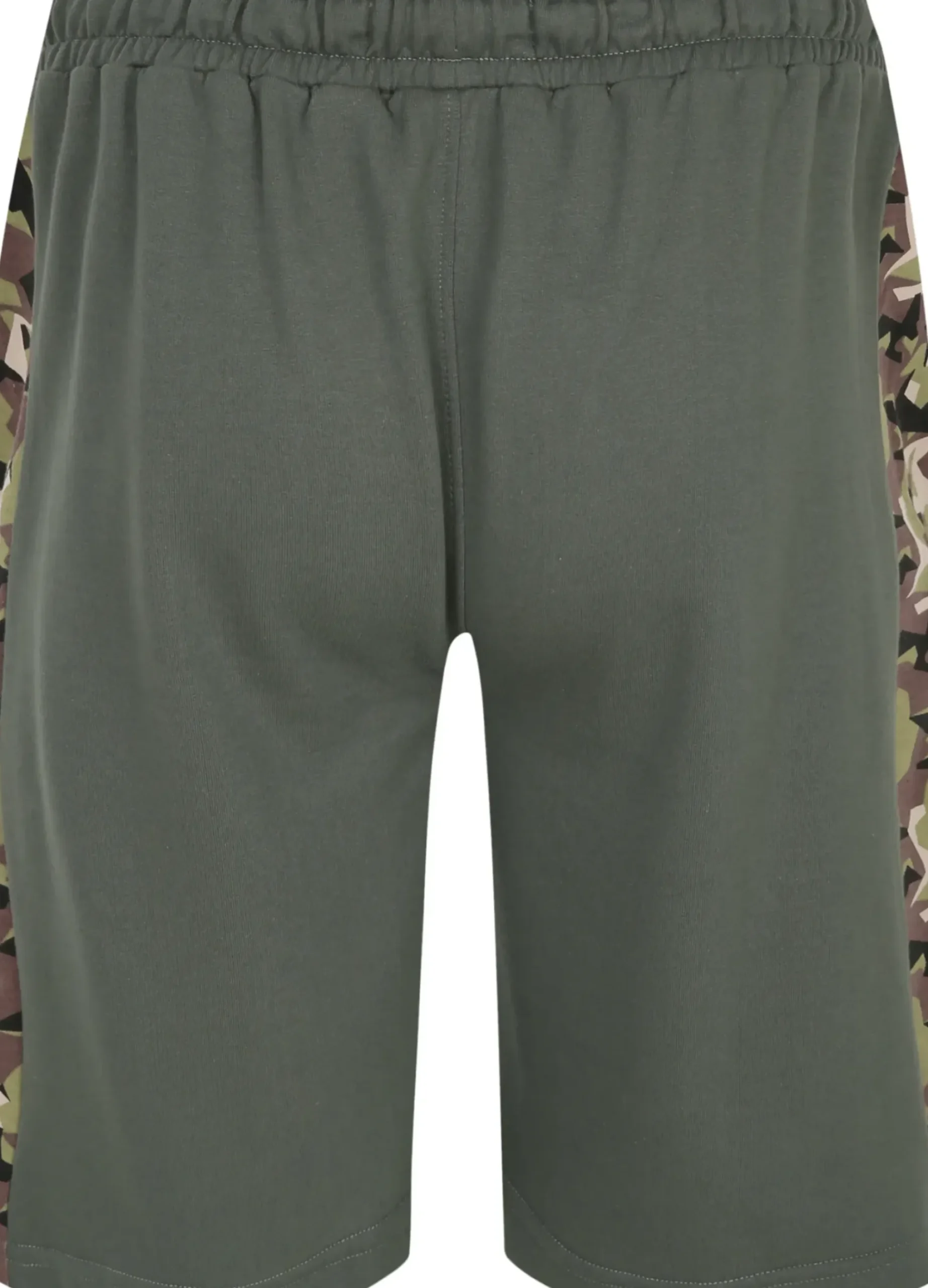 Bigdude Camo Side Panel Loopback Jogger Shorts Green