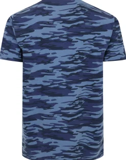 Bigdude Camo T-Shirt Navy Tall