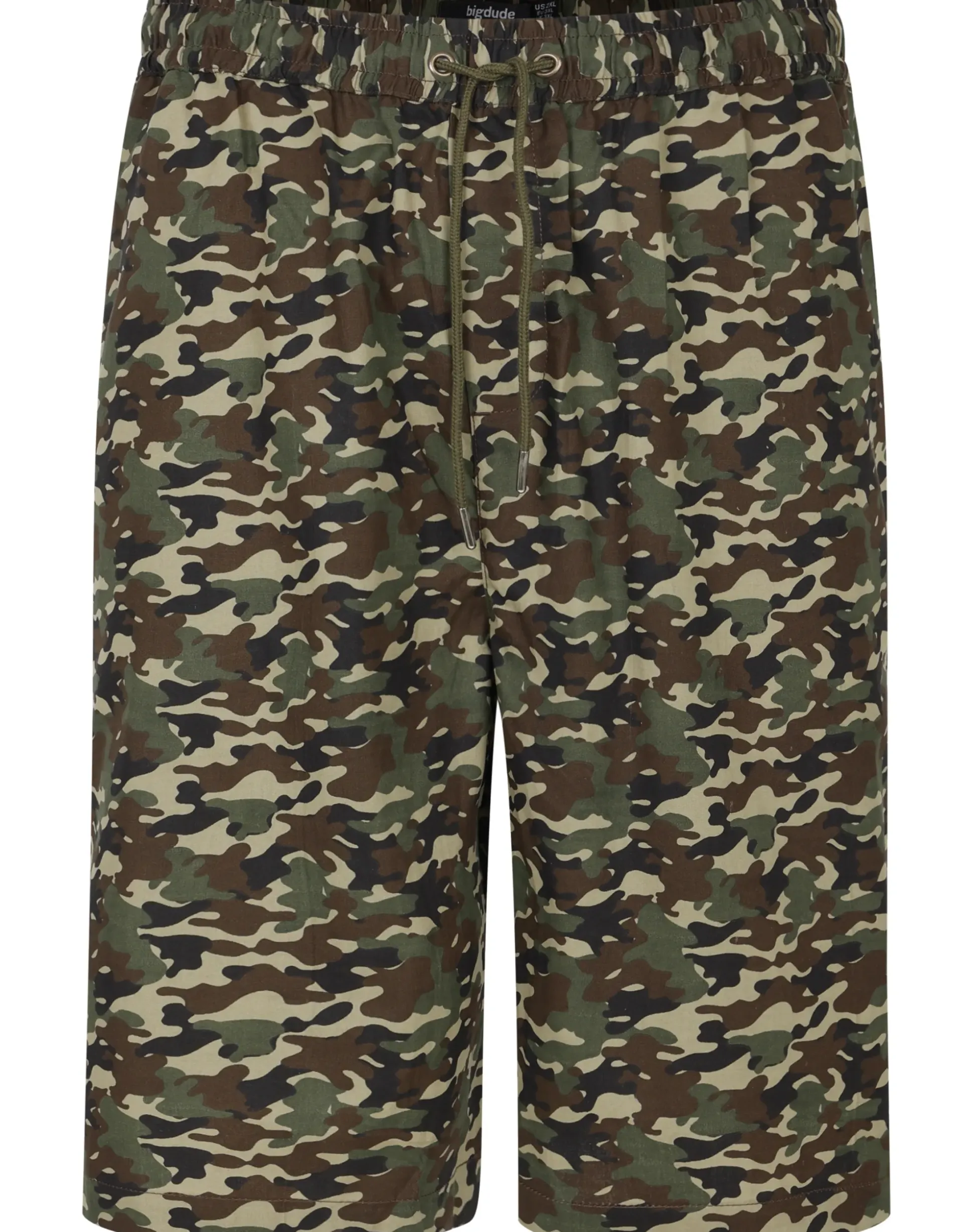 Bigdude Camouflage Print Cotton Shorts Sand