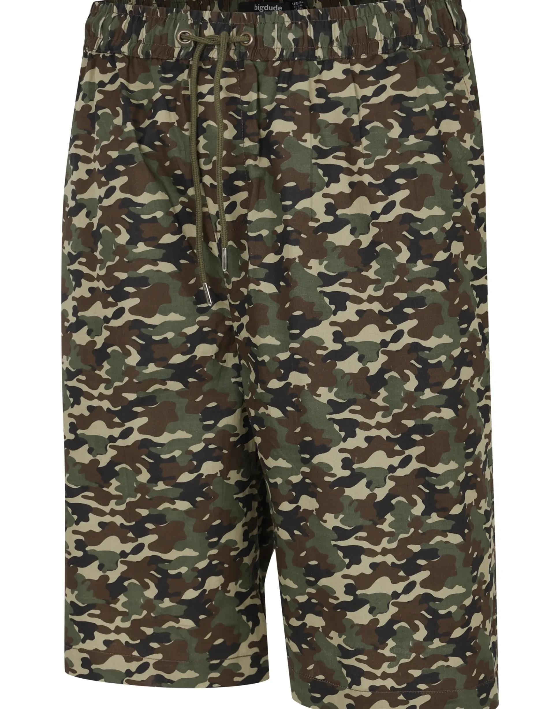 Bigdude Camouflage Print Cotton Shorts Sand