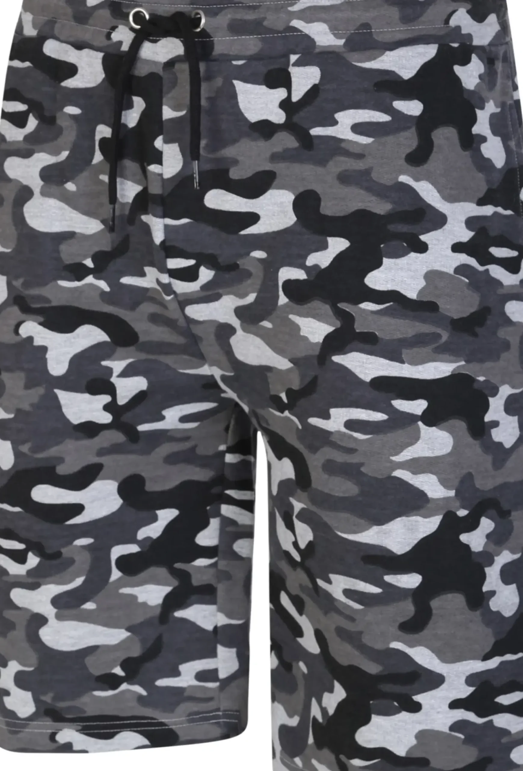 Bigdude Camouflage Print Jogger Shorts Charcoal