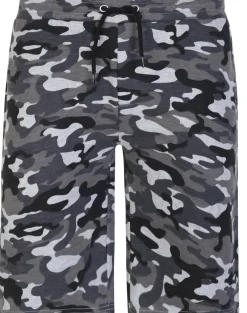 Bigdude Camouflage Print Jogger Shorts Charcoal