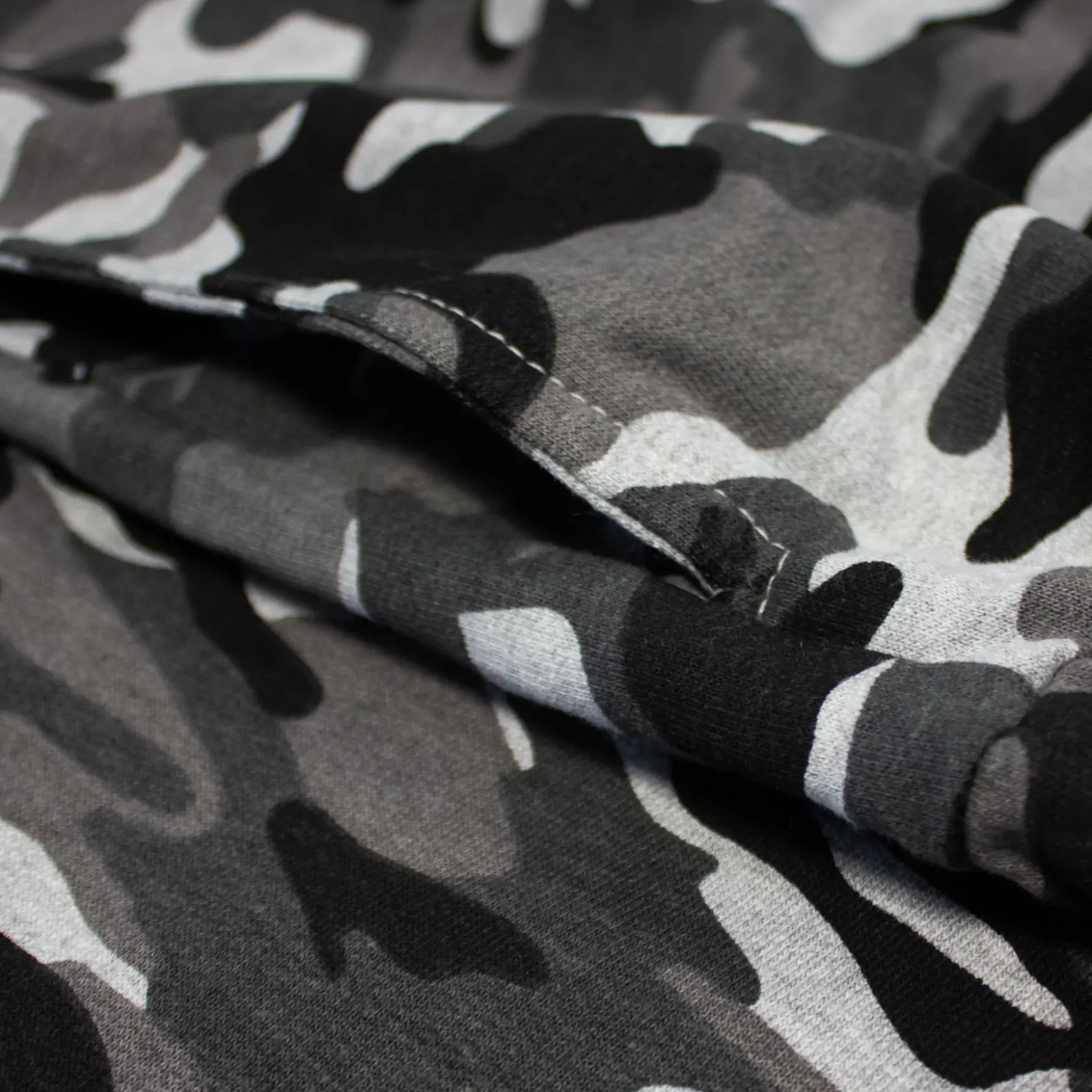 Bigdude Camouflage Print Jogger Shorts Charcoal