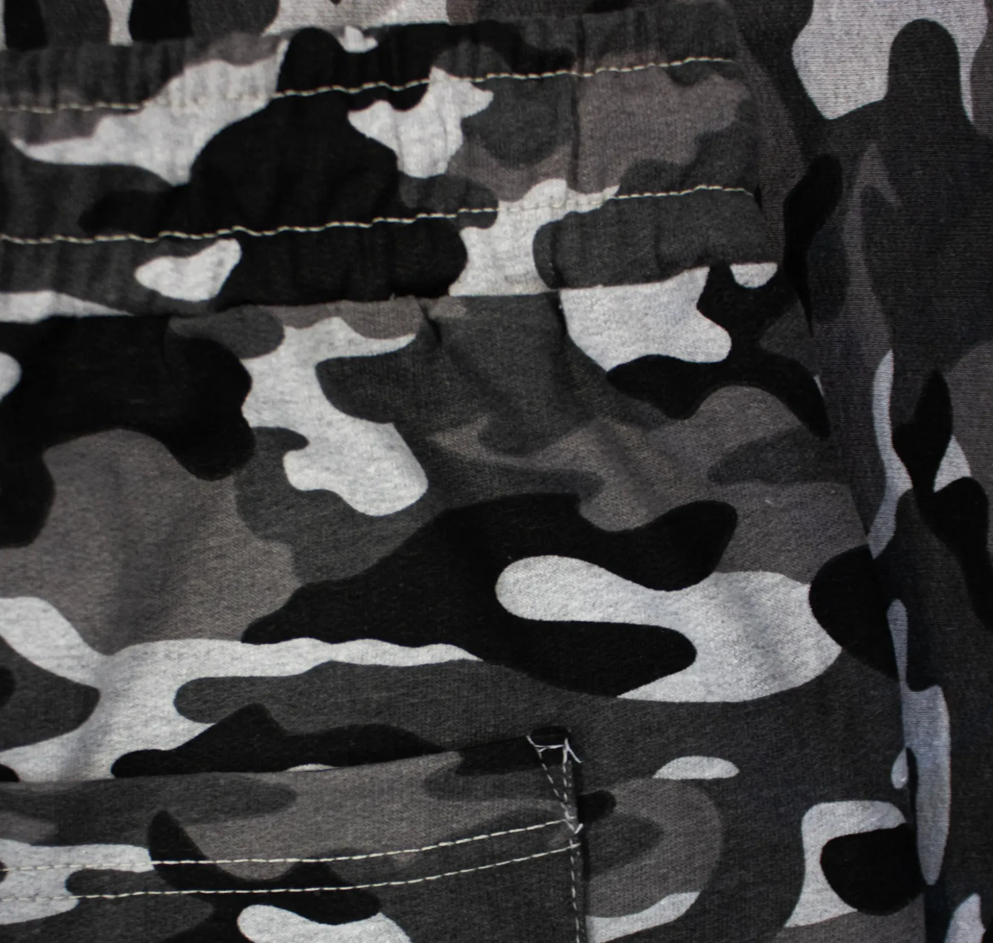 Bigdude Camouflage Print Jogger Shorts Charcoal