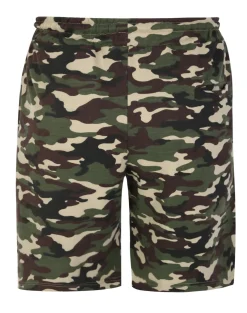 Bigdude Camouflage Print Jogger Shorts Khaki