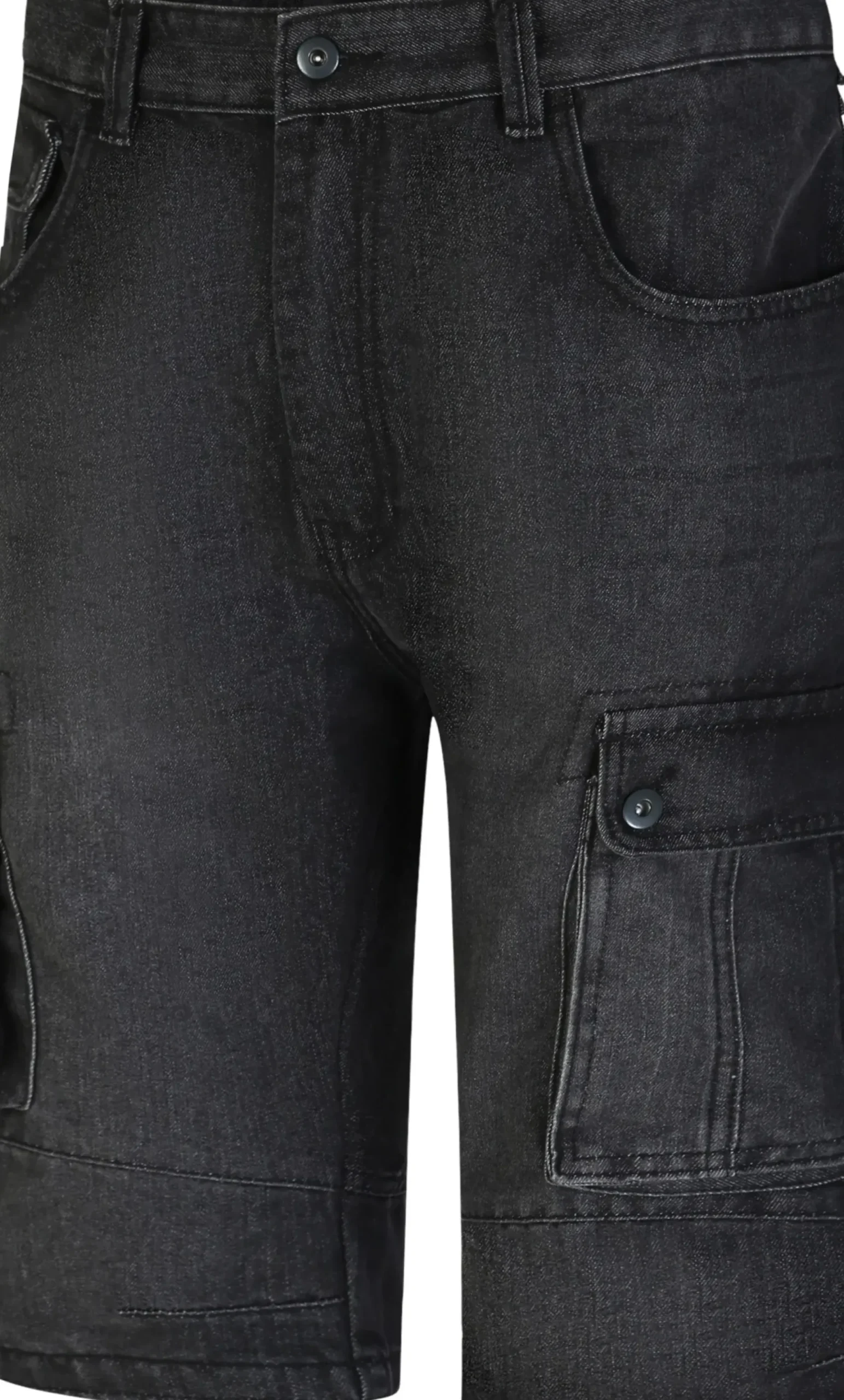 Bigdude Cargo Denim Shorts Black