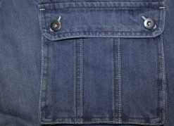 Bigdude Cargo Denim Shorts Mid Wash