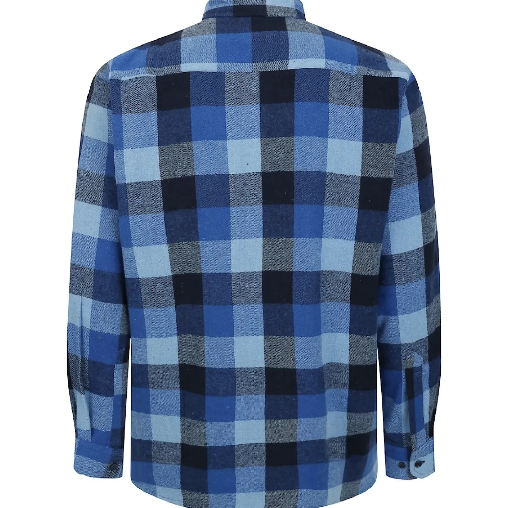 Bigdude Checked Flannel Long Sleeve Shirt Blue/Navy