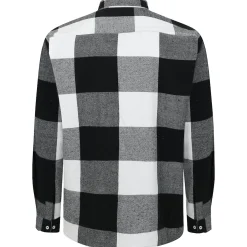 Bigdude Checked Flannel Long Sleeve Shirt Black/White