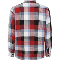 Bigdude Checked Waffle Shirt Pepper Red/Blue