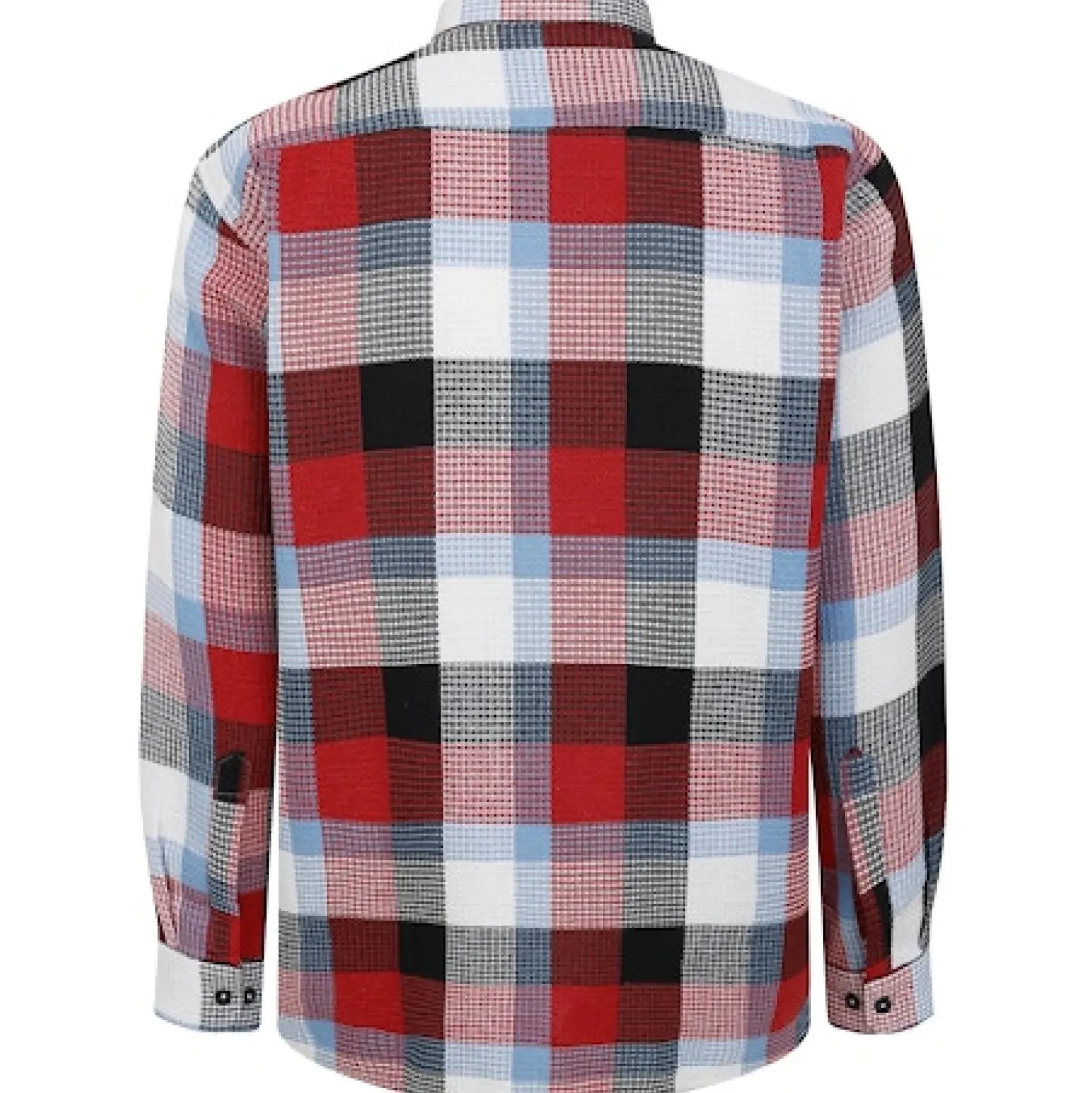 Bigdude Checked Waffle Shirt Pepper Red/Blue