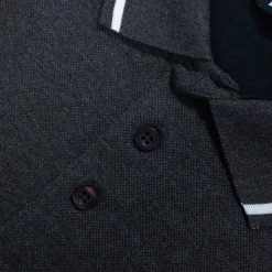 Bigdude Chevron Polo Shirt Black/Charcoal