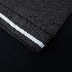 Bigdude Chevron Polo Shirt Black/Charcoal