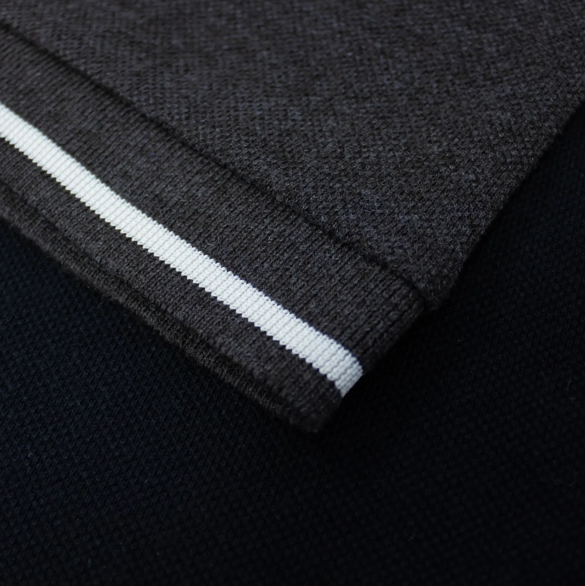 Bigdude Chevron Polo Shirt Black/Charcoal