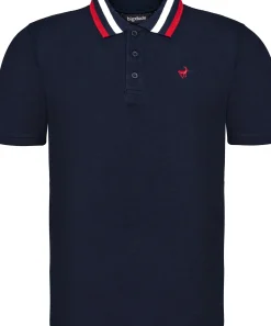 Bigdude Chunky Tipped Polo Shirt Navy