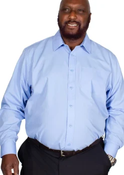 Bigdude Classic Long Sleeve Poplin Shirt Light Blue