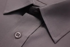 Bigdude Classic Long Sleeve Poplin Shirt Charcoal