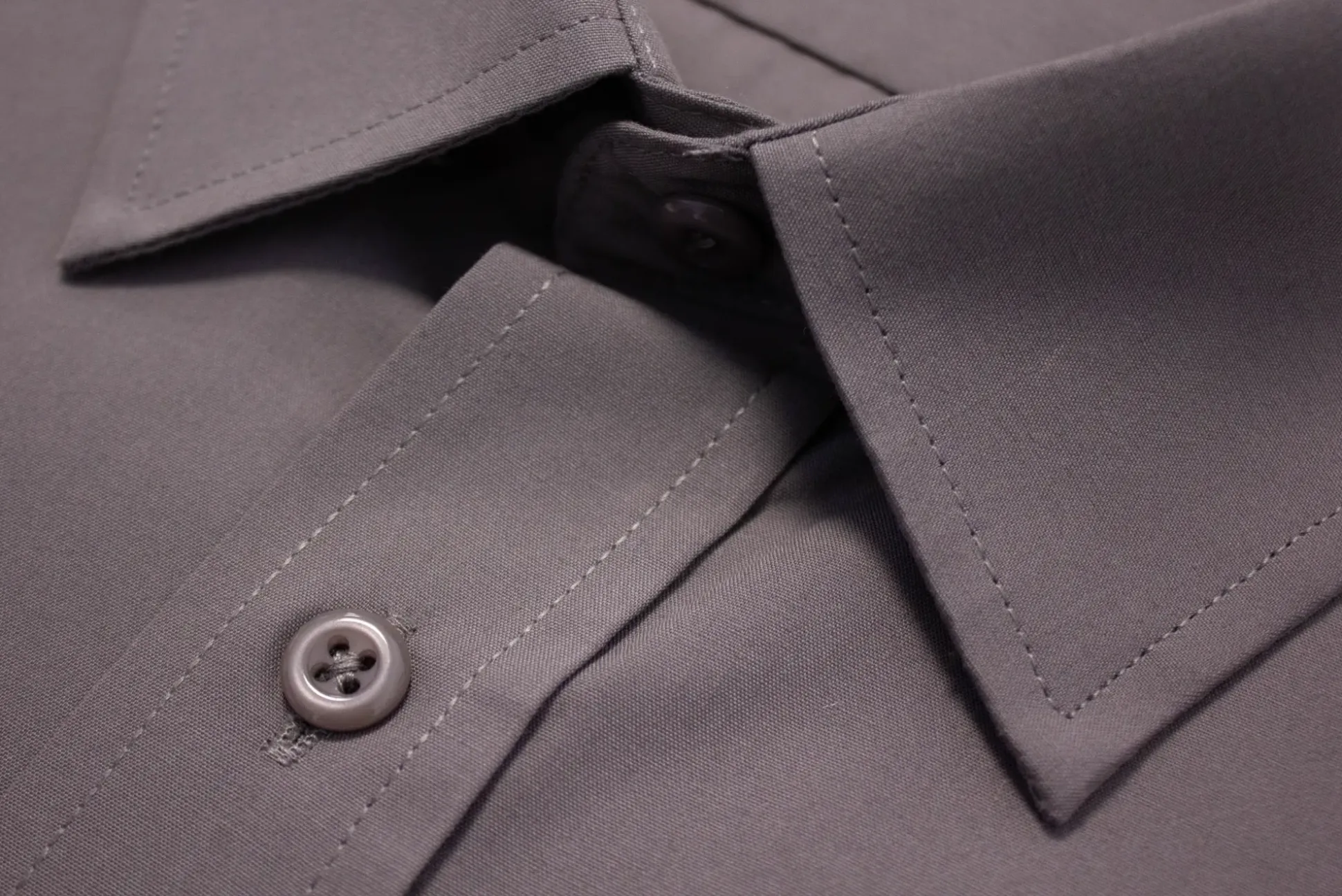 Bigdude Classic Long Sleeve Poplin Shirt Charcoal