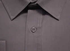 Bigdude Classic Long Sleeve Poplin Shirt Charcoal