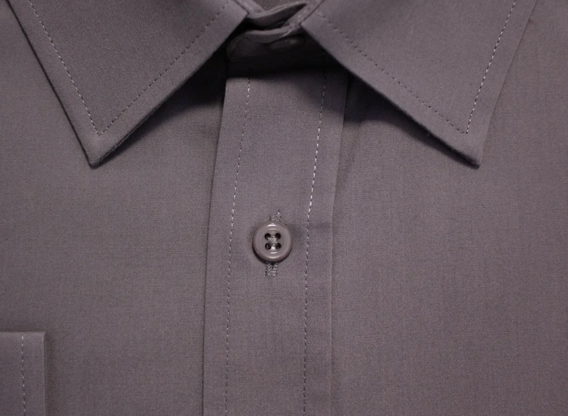 Bigdude Classic Long Sleeve Poplin Shirt Charcoal
