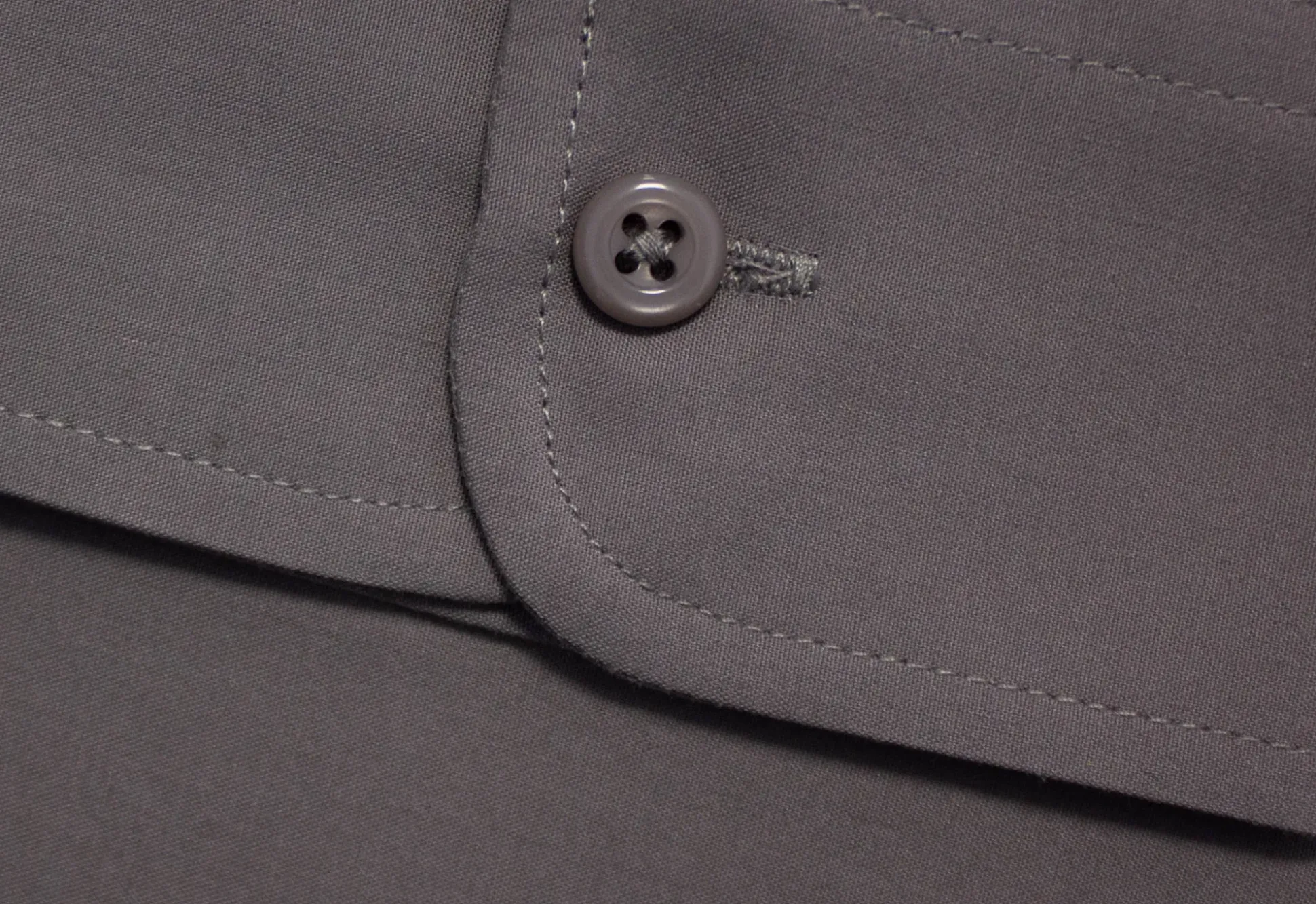 Bigdude Classic Long Sleeve Poplin Shirt Charcoal