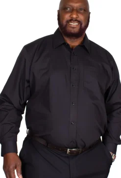 Bigdude Classic Long Sleeve Poplin Shirt Black