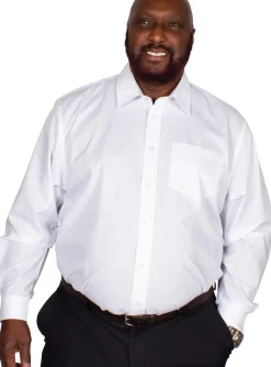Bigdude Classic Long Sleeve Poplin Shirt White