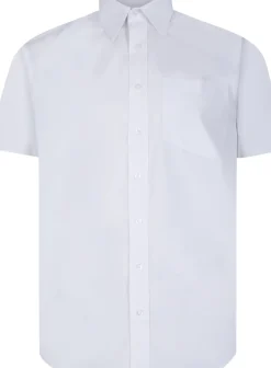 Bigdude Classic Short Sleeve Poplin Shirt White