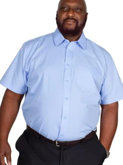 Bigdude Classic Short Sleeve Poplin Shirt Light Blue