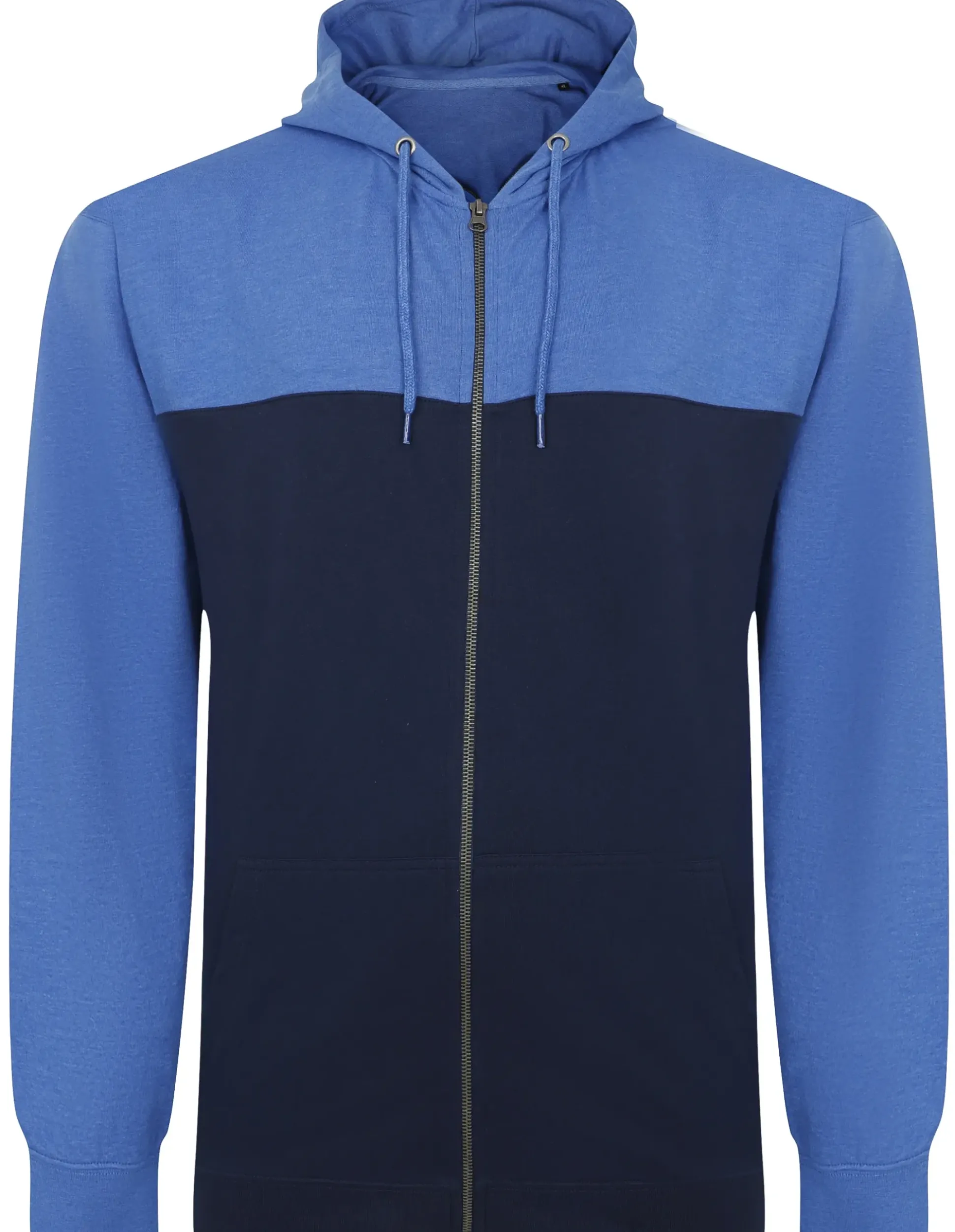 Bigdude Color Block Zipped Hoody Navy/Royal Blue