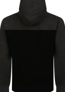 Bigdude Color Block Zipped Hoody Black/Charcoal Tall